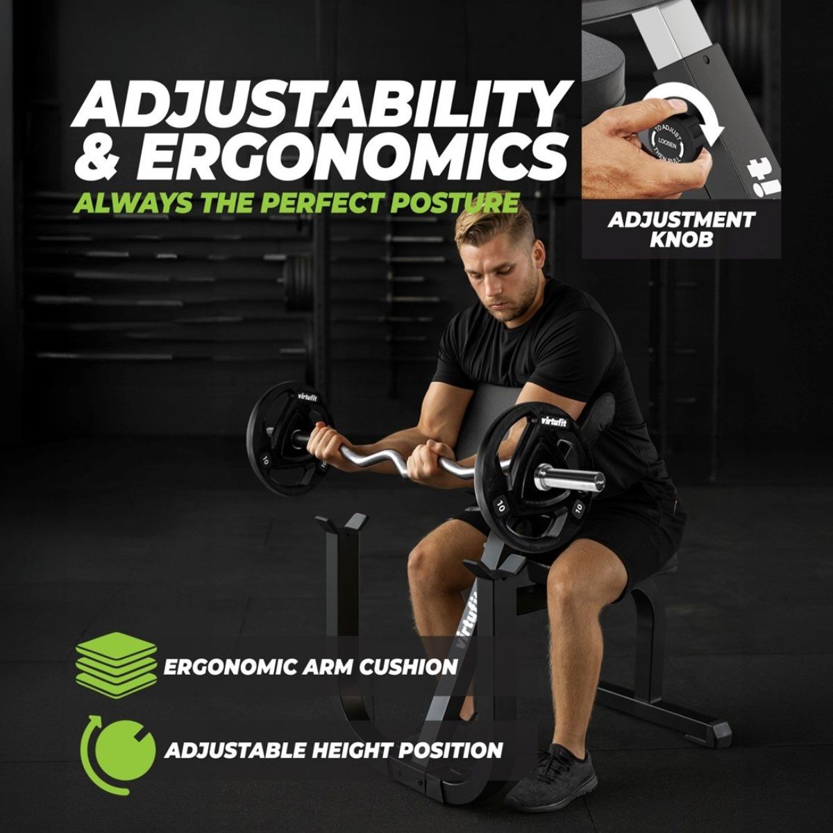 VirtuiFit Preacher Curl Bench