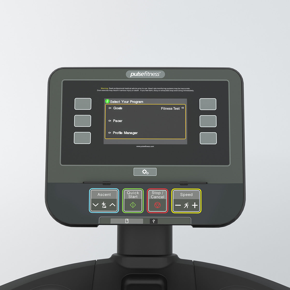 Pulse Fitness Commercial Treadmill - Low Impact - 7" Tactile Key Console