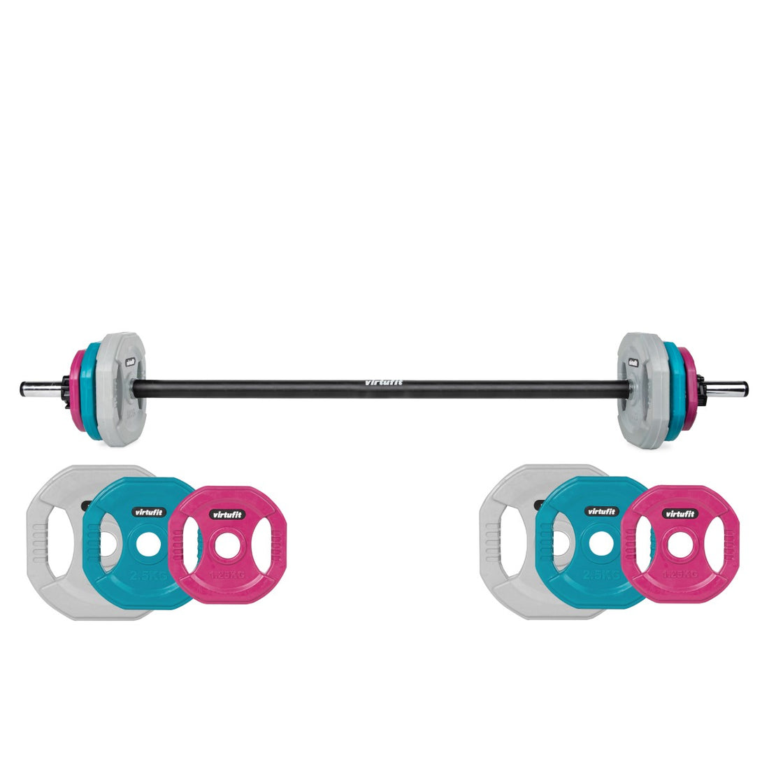 Body Pump Weight Rack VirtuFit Aerobic Pump Set Rubber | 20kg Body Pump Set | Studio Weights ...