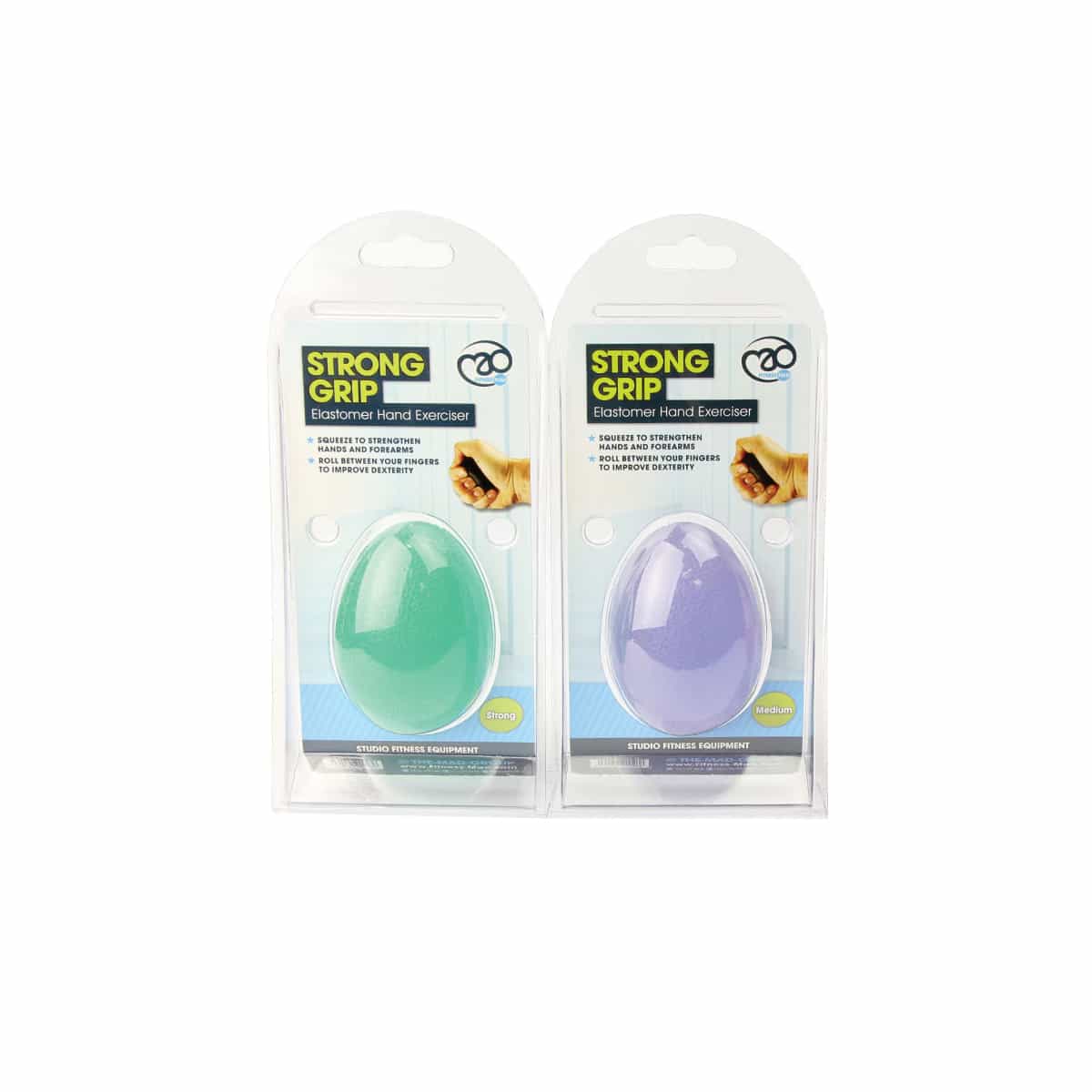 Fitness Mad Strong Grip Elastomer Hand Exerciser med+strong