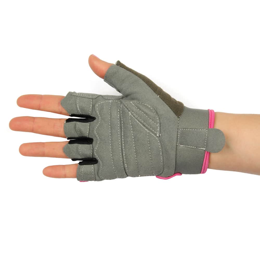 Fitness Mad Womens Cross Trainer Gloves pink palm with hand