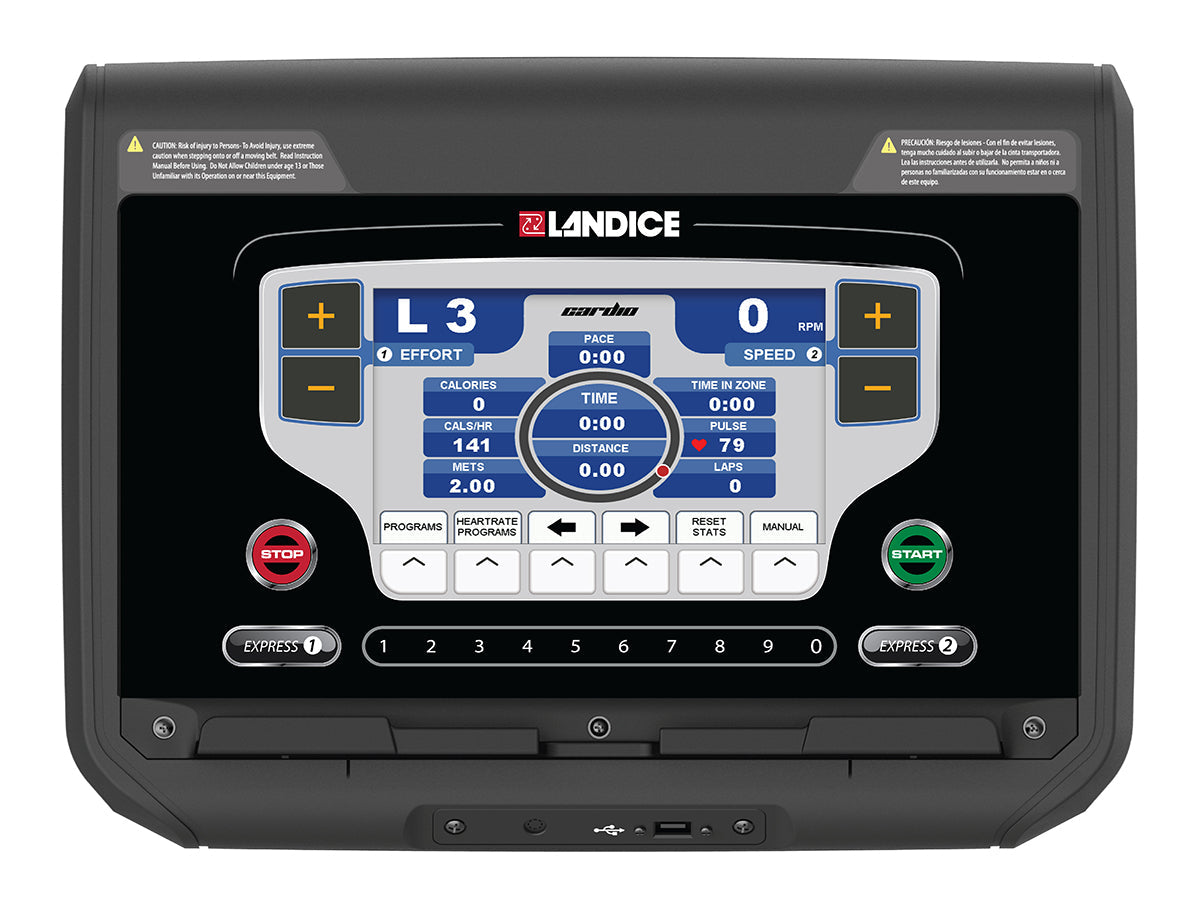 Landice E9 Rehab Elliptical Console Close-up