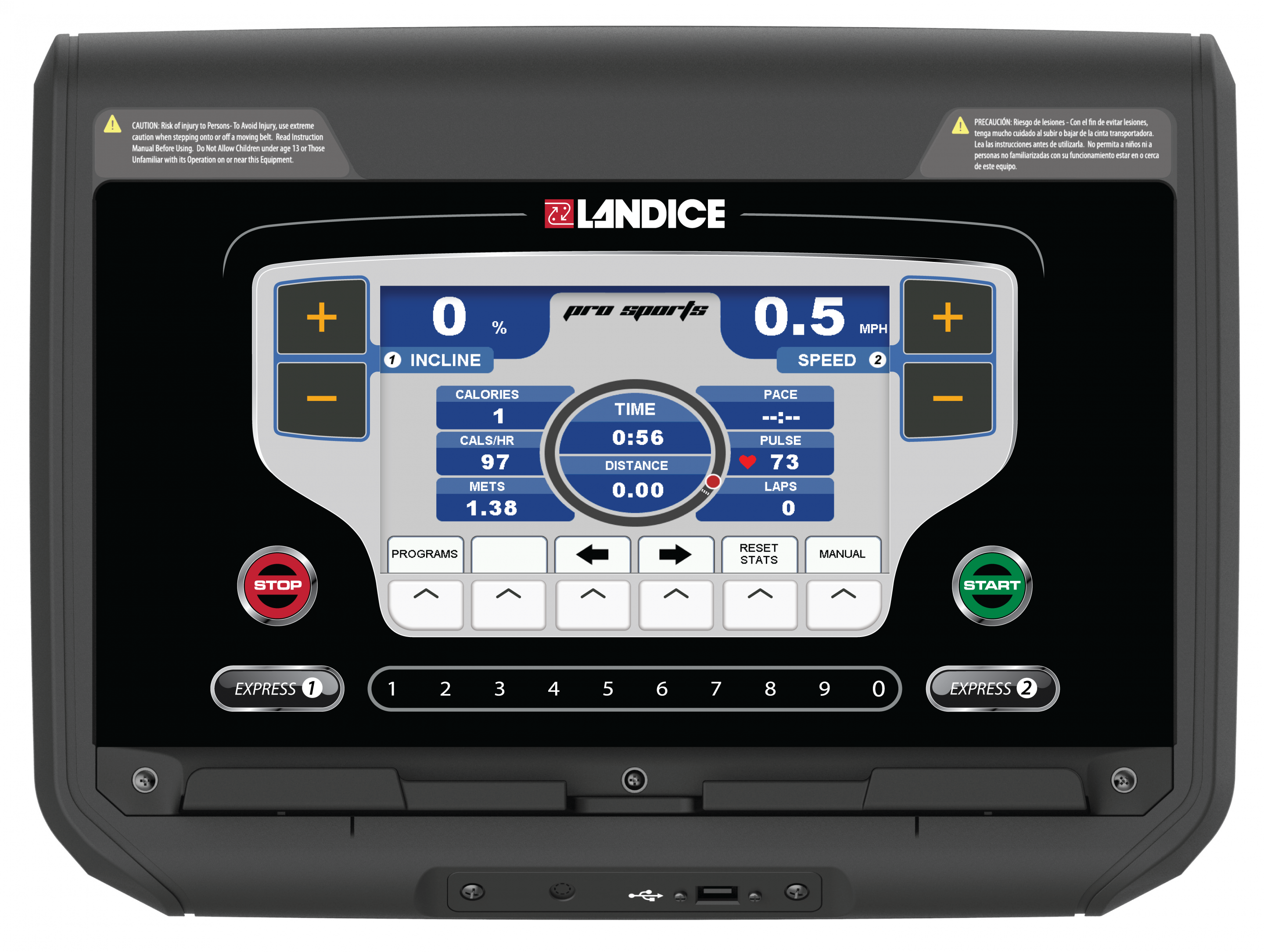 Landice L7 treadmill pro sports console